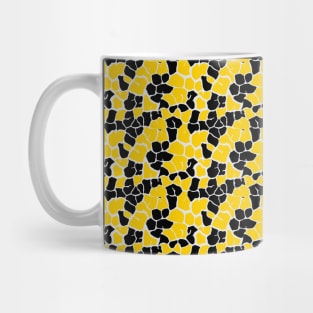 Elephant Print Skin Pattern Yellow Black Mug